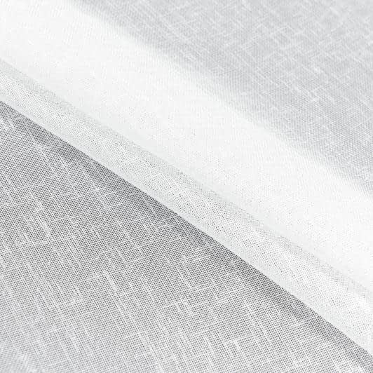 Ткани для декора - Тюль Кисея белая имитация льна молочная с утяжелителем