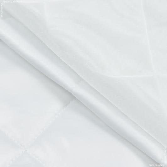 Ткани все ткани - Плащевая Руби лаке стеганая с синтепоном 100г/м 7см*7см цвет белый
