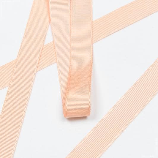 Ткани фурнитура для декора - Репсовая лента Грогрен  цвет персиковый 20 мм
