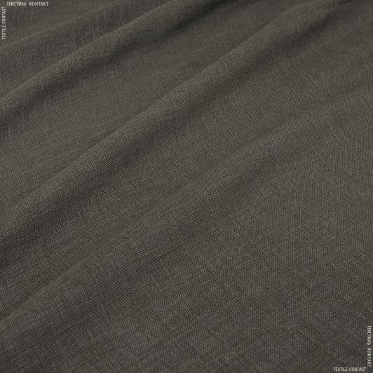 Ткани для рукоделия - Тюль сетка Меги т.коричневая с утяжелителем
