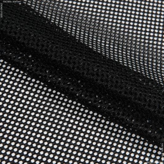 Ткани для одежды - Сетка сигнальная крупная черная