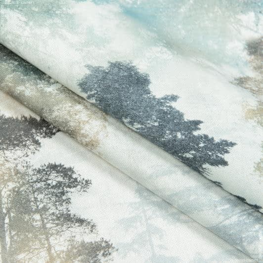 Ткани для декора - Декоративная ткань Мискас Зимний лес молочный