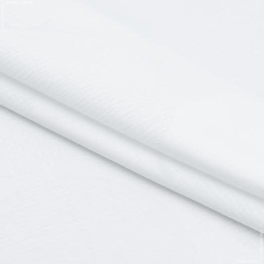 Ткани для столового белья - Скатертная ткань жаккард Арлес  круги, белый