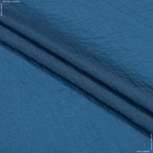 Ткани для одежды - Плащевка вуаль цвет морской волны