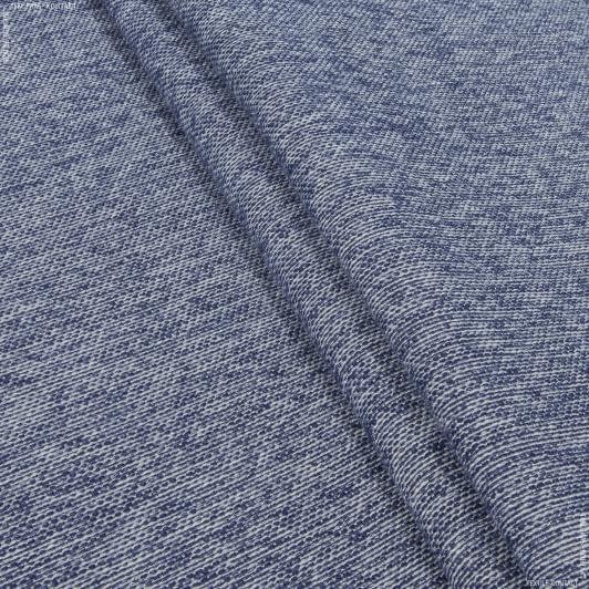 Ткани для рукоделия - Шенилл меланж Таха т.синий, св.серый