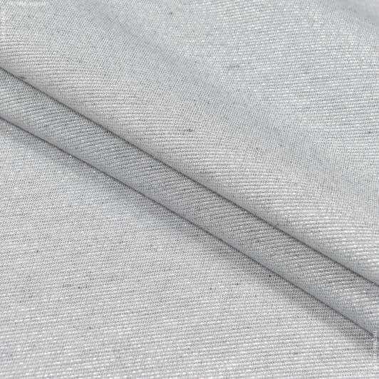 Ткани для рукоделия - Декоративная новогодняя ткань люрекс сирма серебро