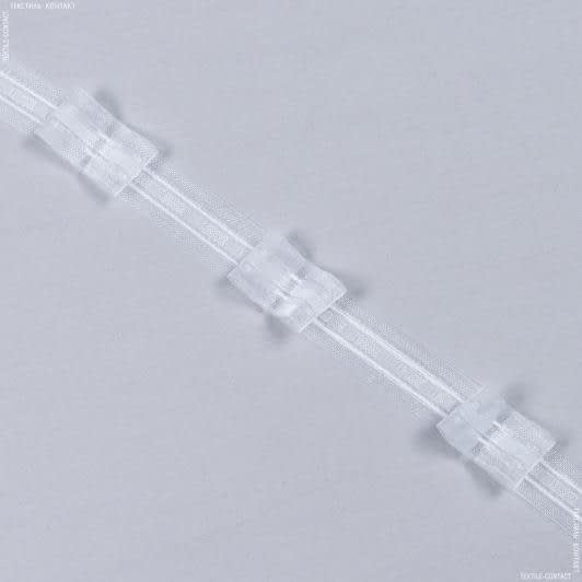 Ткани тесьма - Тесьма шторная Бантоваые складки прозрачная КС-1:2 26мм±0.5мм/200м