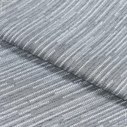Ткани для декора - Жаккард Ларицио штрихи т.серый, люрекс серебро