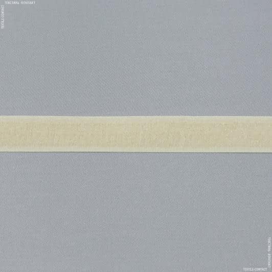 Ткани фурнитура для декора - Липучка Велкро пришивная мягкая часть цвет персик 20мм/25м