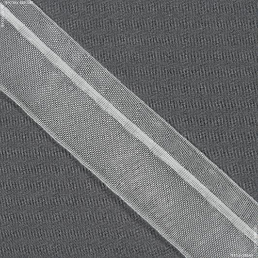 Ткани все ткани - Тесьма шторная Один ряд петель без шнура и сборки прозрачная 40мм±0.5мм/100м