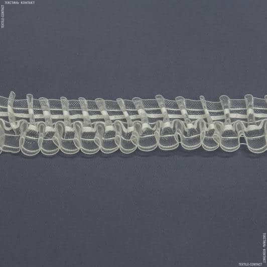 Ткани фурнитура для декора - Тесьма шторная Вафелька прозрачная КС-1:2.5 60мм±0.5мм/50м