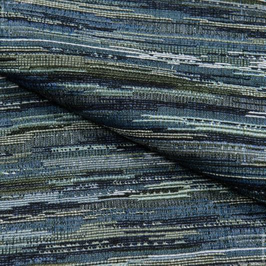 Ткани для мебели - Гобелен Кометный дождь синий, зеленый