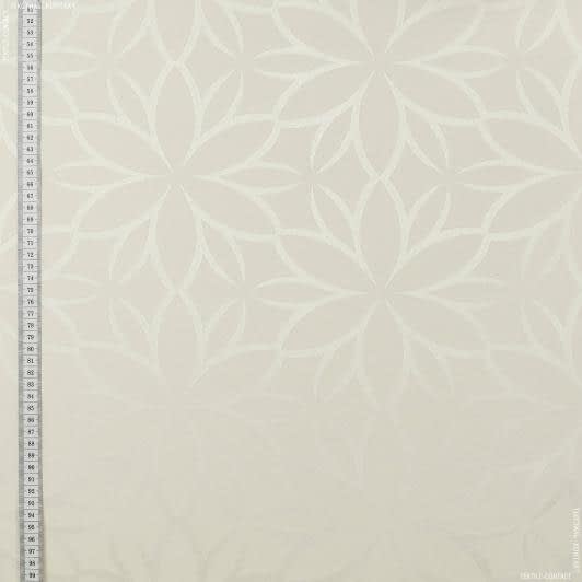 Ткани жаккард - Портьерная ткань Муту цветок цвет ванильный крем