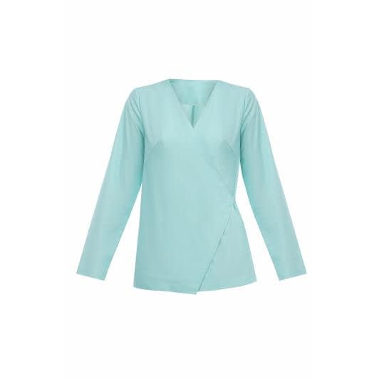 Тканини комплекти одягу - Куртка медична жіноча ромашка бірюзовий р.58