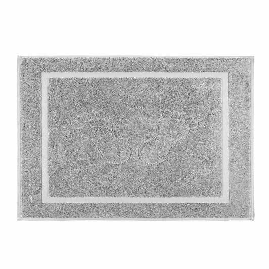 Ткани коврики - Полотенце махровое (коврик) 50х70 "Ножки" светло-серое