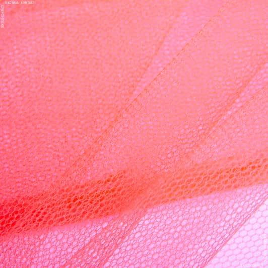 Ткани театральные ткани - Фатин жесткий ярко-коралловый