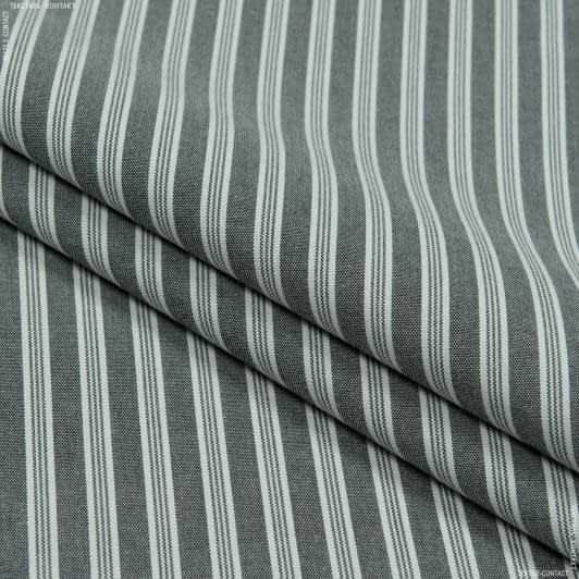 Тканини для рукоділля - Декоративна тканина Рустікана смуга чорна