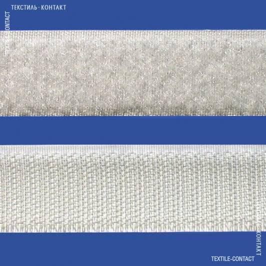 Ткани фурнитура для декора - Липучка Велкро пришивная мягкая часть белая 100мм/25м