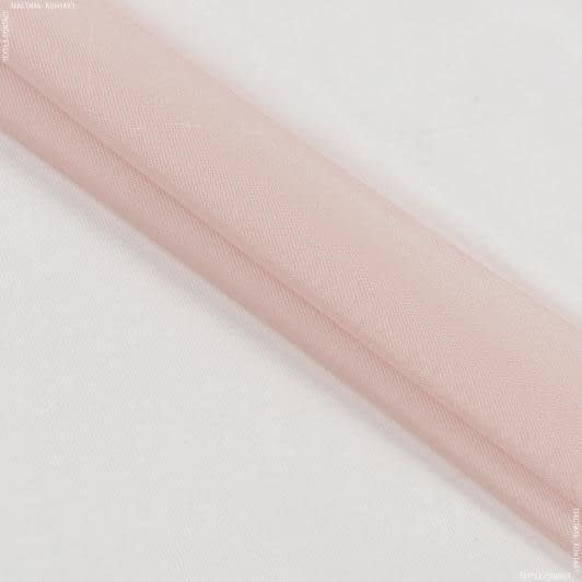 Ткани horeca - Тюль батист-органза-сетка цвет розовый мусс