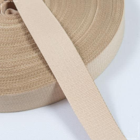 Ткани тесьма - Тесьма / стропа ременная стандарт 30 мм цвет мокрый песок