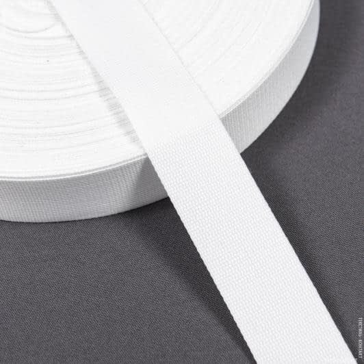 Ткани для декора - Тесьма / стропа ременная стандарт 30 мм белый