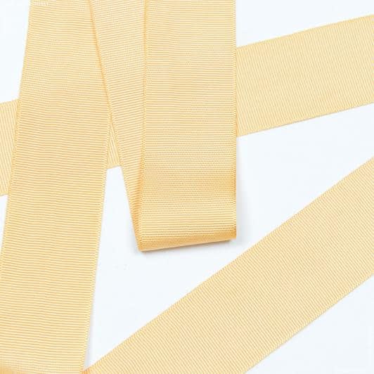 Ткани фурнитура для декора - Репсовая лента Грогрен  цвет золото 41 мм