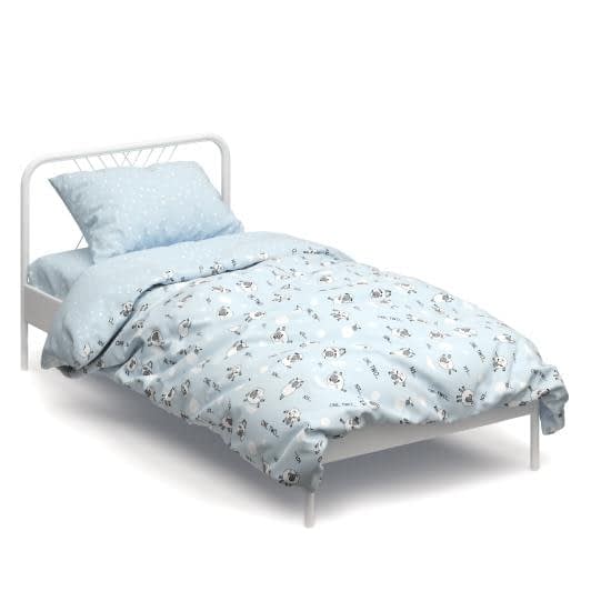 Ткани комплект постельного белья - Детский комплект постельного белья бязь барашки цвет голубой