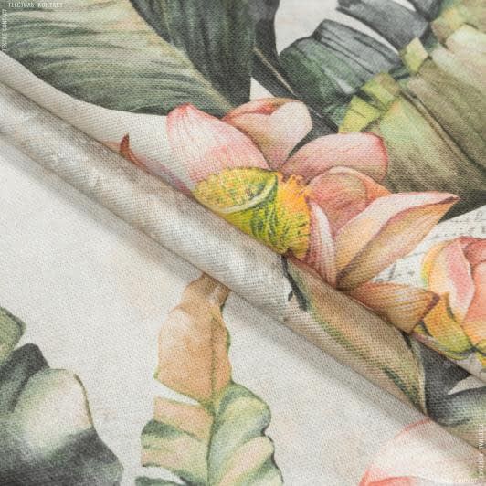 Ткани для декора - Декоративная ткань Самарканда водяные лилии розовые