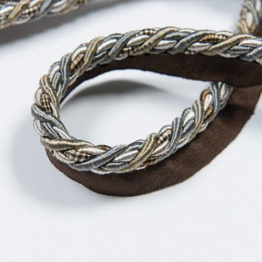Ткани фурнитура для декора - Шнур окантовочный Корди цвет коричневый, серый, бежевый 10 мм