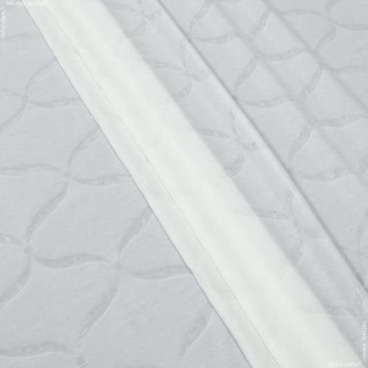 Ткани для рукоделия - Тюль батист Абстракция тиснение молочный с утяжелителем