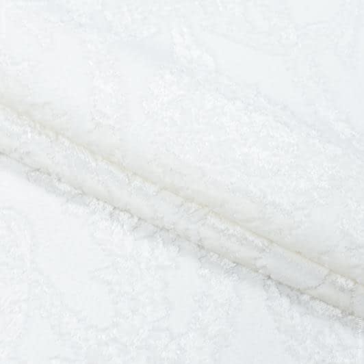 Ткани для декора - Велюр жаккард Версаль белый