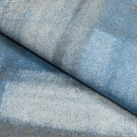 Ткани для декора - Ткань с акриловой пропиткой Мазки кистью серый,синий