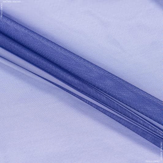 Ткани для блузок - Фатин синий