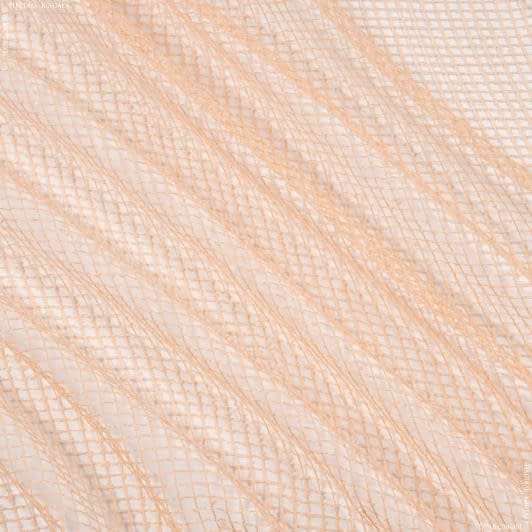 Ткани гардинные ткани - Тюль сетка Элиза цвет чайная роза