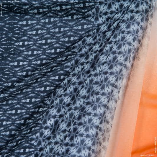 Ткани для блузок - Шифон принт оранжевый