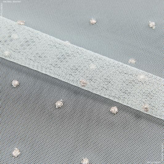 Ткани для декора - Тюль вышивка Евгения розовый