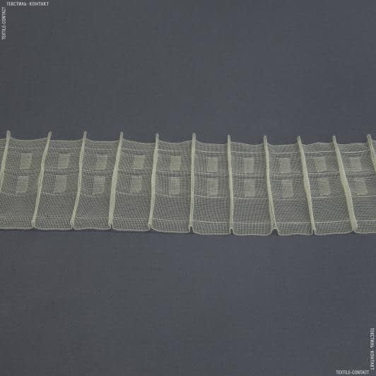 Ткани тесьма - Тесьма шторная Равномерная прозрачная КС-1:1.5 80мм±0.5мм/100м