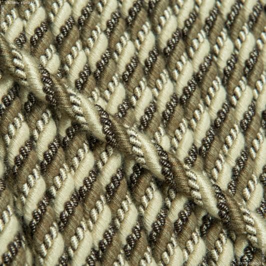 Ткани для декора - Шнур Базель цвет бежевый, коричневый d=10мм