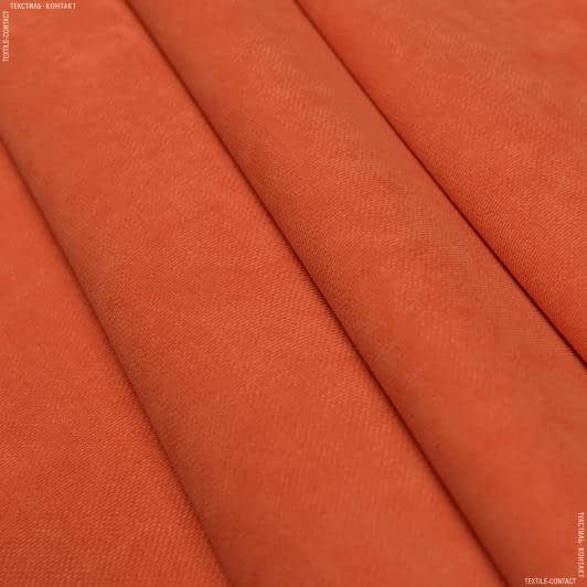 Ткани для театральных занавесей и реквизита - Декоративный нубук Петек цвет морковный