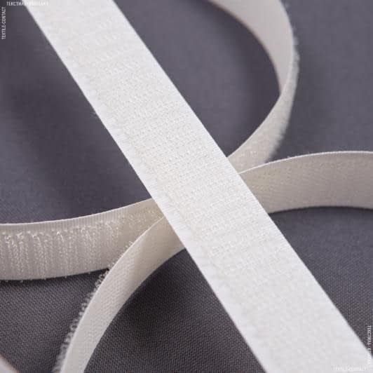 Ткани для одежды - Липучка Велкро пришивная жесткая часть молочная 20мм/25м