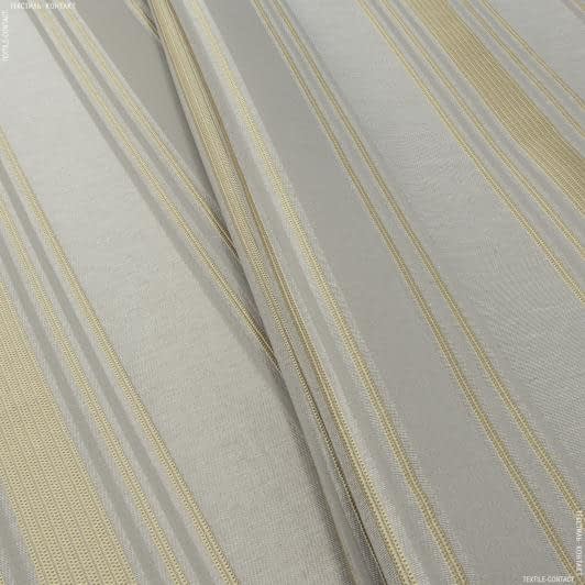 Ткани для декора - Жаккард Сан-ремо полоса цвет песок-золото
