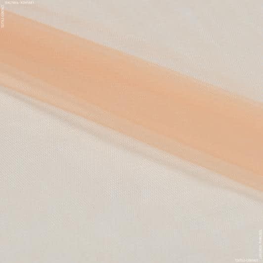 Ткани сетка - Фатин мягкий светло-оранжевый