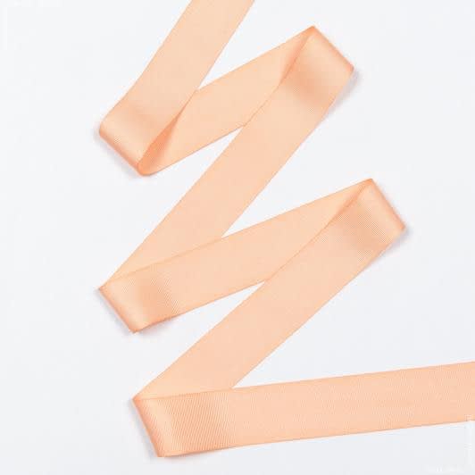 Ткани фурнитура для декора - Репсовая лента Грогрен  цвет персиковый 40 мм