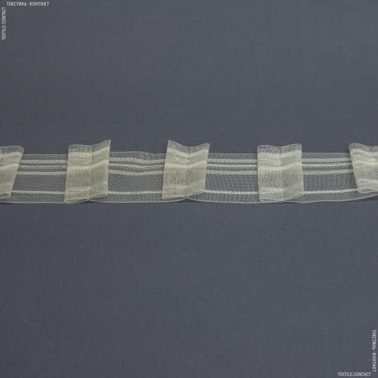 Ткани фурнитура для декора - Тесьма шторная Бантовые складки прозрачная КС-1:2 50мм/50м