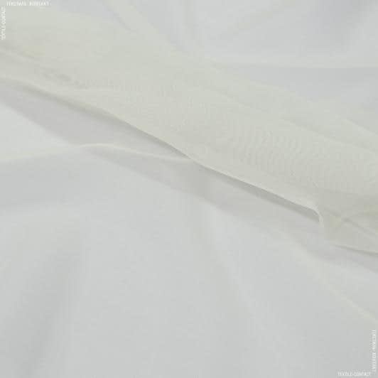Ткани для декора - Тюль сетка Микро нет цвет крем с утяжелителем
