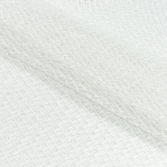 Ткани для рукоделия - Тюль сетка Глафира молочная с утяжелителем