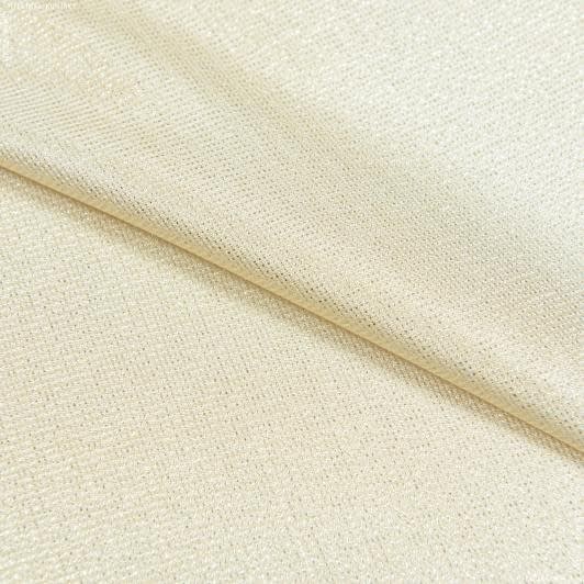 Ткани для платьев - Парча плотная пунктир светло-золотая