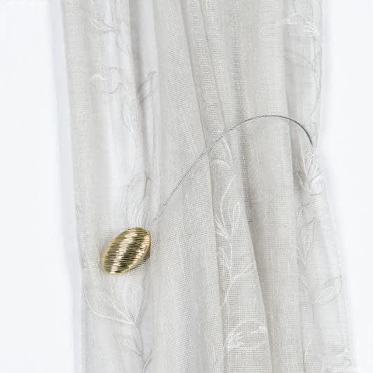 Ткани фурнитура для декора - Магнитный подхват овал золото 55*33 мм, с тросиком 43.5 см (1шт)