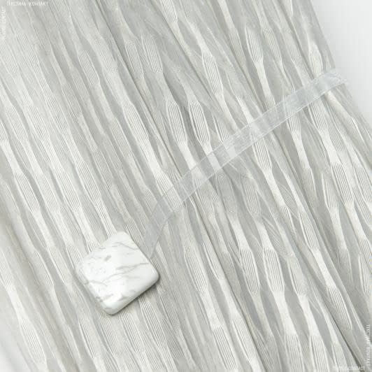 Ткани фурнитура для декора - Магнитный подхват Танго на тесьме белый 30х30 мм