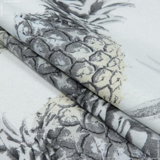 Ткани для декора - Декоративная ткань Трина ананасы серый